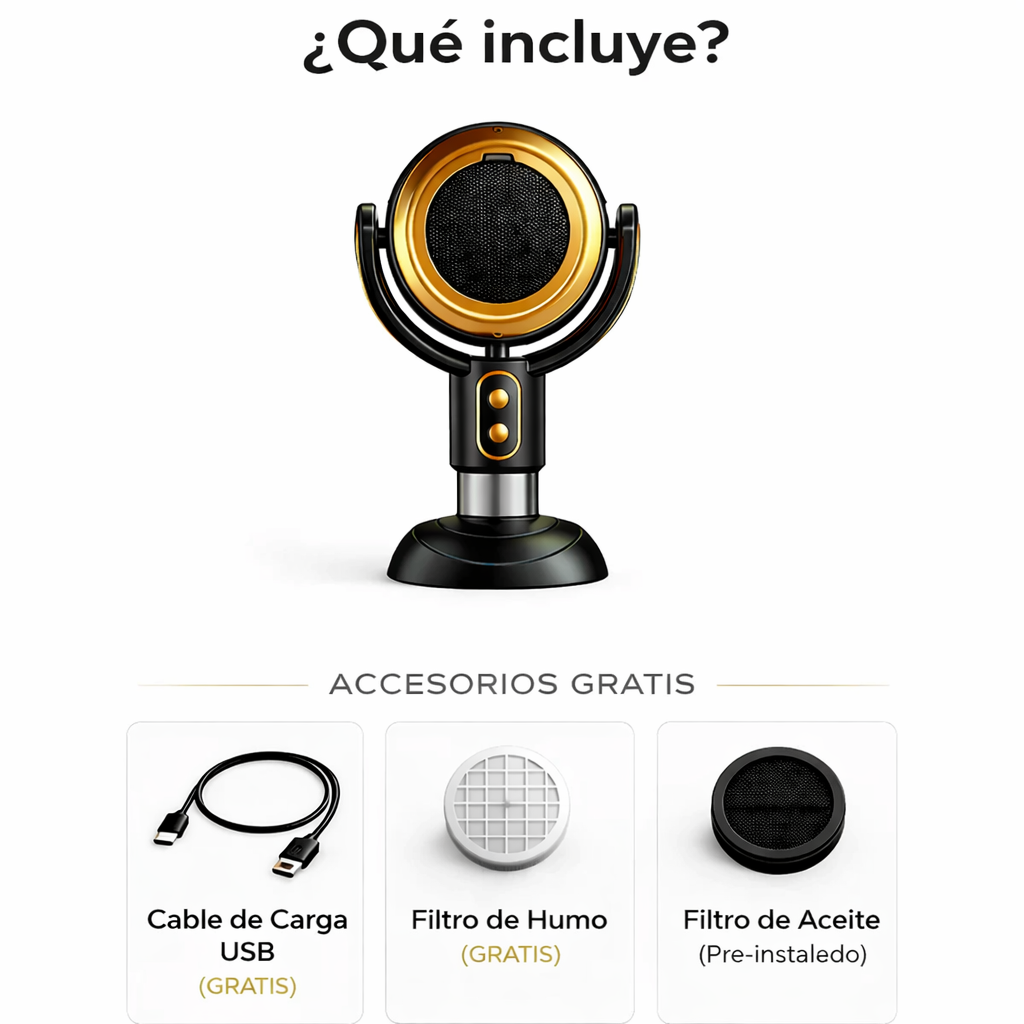 EXTRACTOR DE HUMO PORTATIL REDUCE OLORES Y HUMO AL INSTANTE