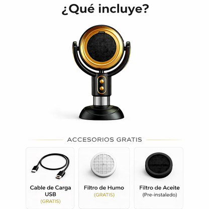 EXTRACTOR DE HUMO PORTATIL REDUCE OLORES Y HUMO AL INSTANTE